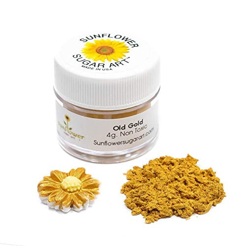 Old Gold Edible Luster Dust | Edible Powder & Dust | Food Grade Luster Dust For Decorating, Fondant, Baking | Polvo Matizador | Cakes, Vegan Paint, & Dust | Sunflower Sugar Art