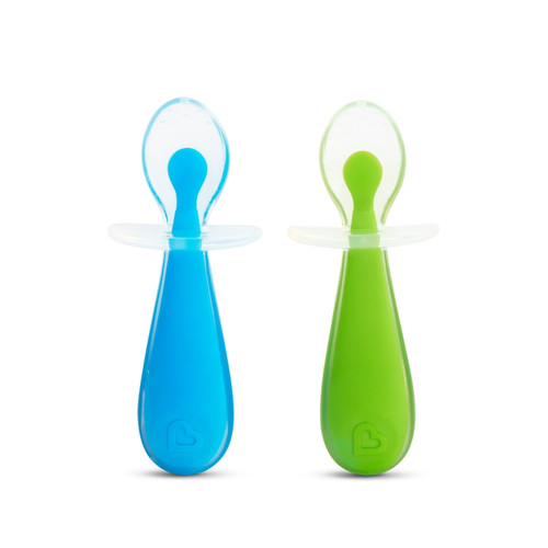Munchkin Gentle Scoop Spoon, Blue/green, 2 Count