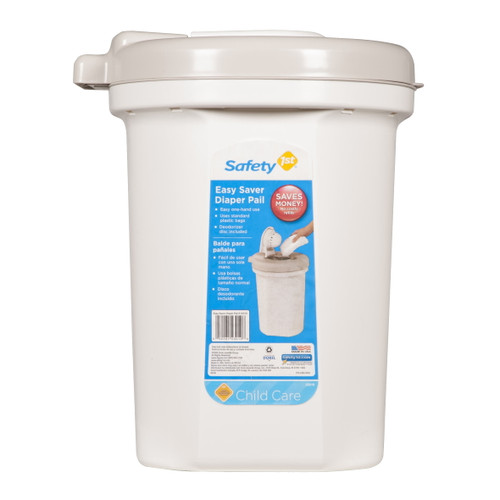 Safety 1ˢᵗ Easy Saver Diaper Pail, White