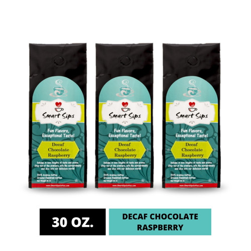 Decaf Chocolate Raspberry, Flavored Medium Roast Ground Gourmet Arabica Coffee