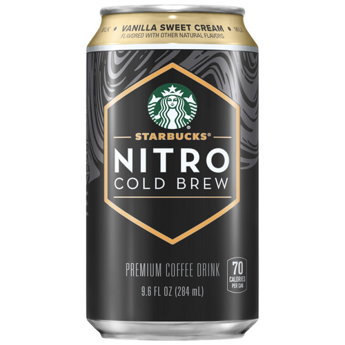 (8 Pack) Starbucks Nitro Cold Brew Vanilla Sweet Cream Premium Coffee Drink, 9.6 Oz Cans