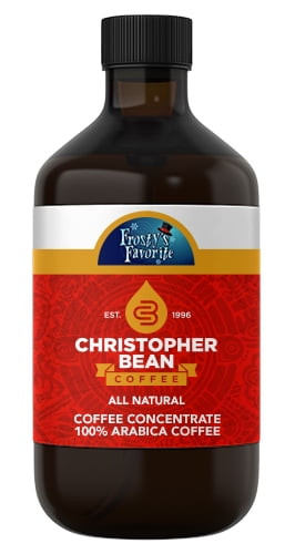 Frosty's Favorite Cold Brew, Iced Coffee, Hot Coffee Christopher Bean Liquid Java (8 Ounce Bottle) Makes 24-31 Cups