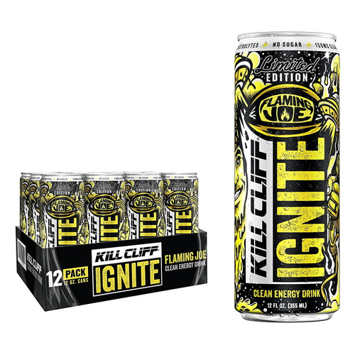 Kill Cliff Ignite Flaming Joe Clean Energy Drink - 12 Cans