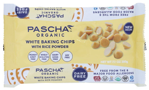 (8 Pack)pascha Organic Rice Milk Chocolate Baking Chips White Chocolate, 7.1 Oz