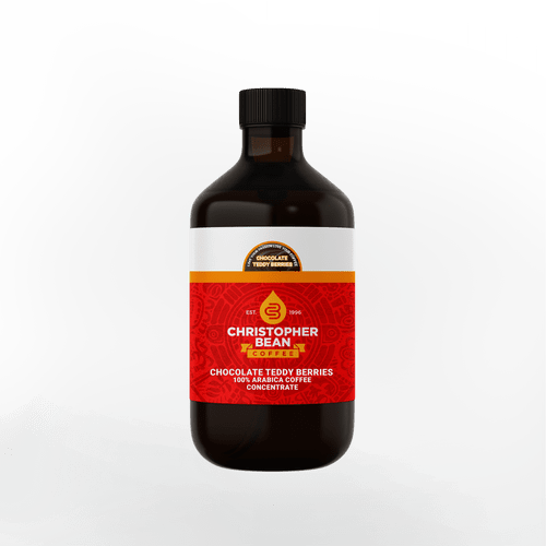 Chocolate Teddy Berries Cold Brew, Iced Coffee, Hot Coffee Christopher Bean Liquid Java (4 Ounce Bottle) Makes 12-16 Cups