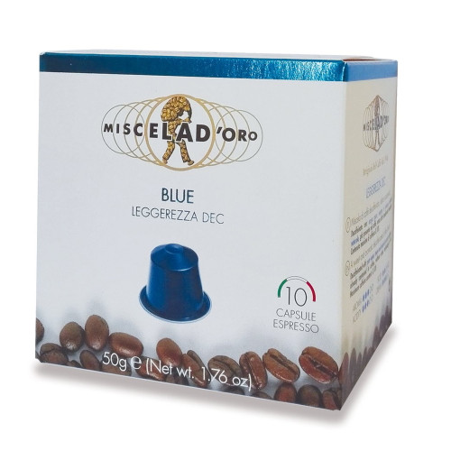 Miscela D'oro Espresso - Nespresso Compatible Capsules - Full Case - (blue Decaf)
