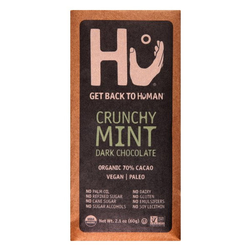 Hu Crunchy Mint Dark Chocolate, 2.1 Oz