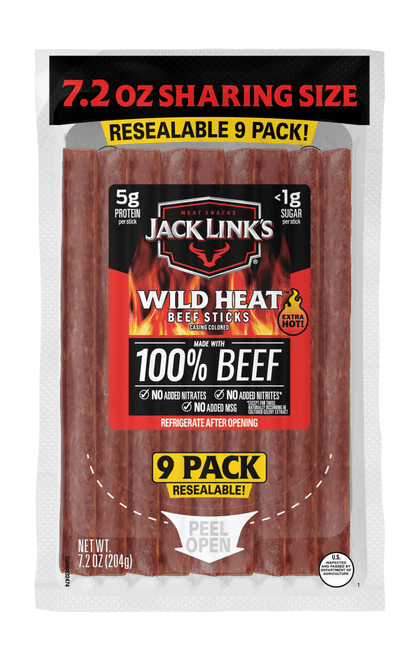 Jack Link's Wild Heat Sticks, 7.2 Oz