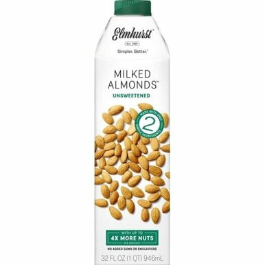 Elmhurst Milked Unsweetened Almond Milk, 32 Ounce, 6 Per Case