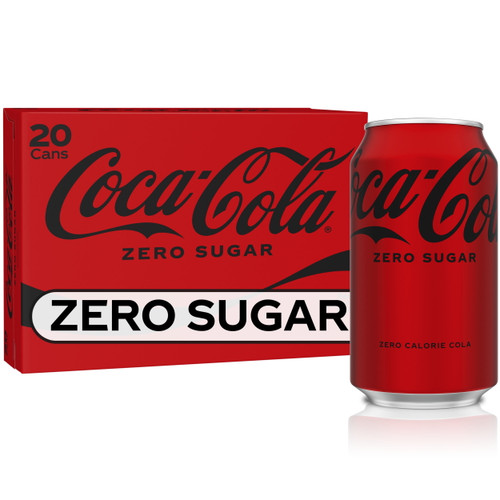 Coke Zero Sugar Soda Soft Drink, 12 Fl Oz, 20 Pack