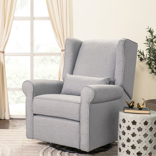 Davinci Hayden Recliner And Swivel Glider In Misty Grey
