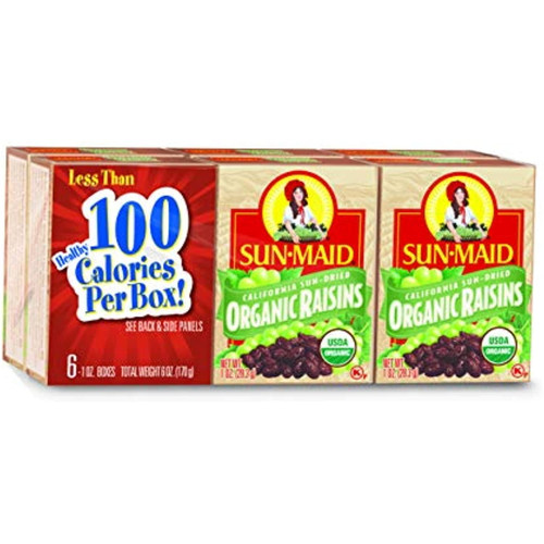 Sun-maid Natural Raisins, 6 Count (organic, Pack - 1)
