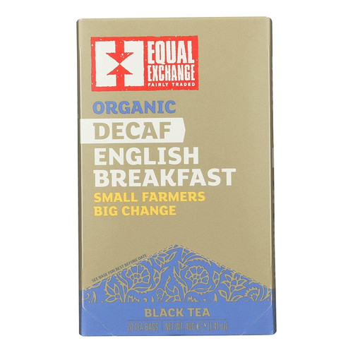 Equal Exchange Organic Black Tea Decaffeinated English Breakfast -- 20 Tea Bags