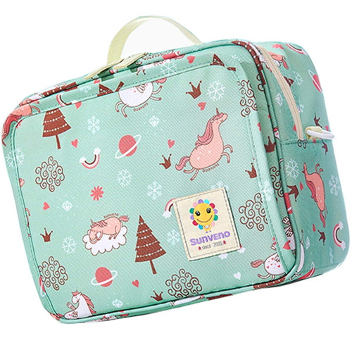 Portable Multi-functional Diaper Bag Tote Travel Reusable Wet Dry Cloth Diaper Bag Organizer Compartment Green 9x7x3.9in