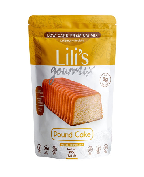 Lili’s Gourmix Pound Cake Premium Low Carb, Keto Baking Mix,  Sugar & Gluten Free  7.4 Oz