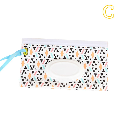 Tangnade Bathroom Products Portable Wet Wipes Bag Container Reusable Environmentally Convenient Travel Wipes Bag Container C