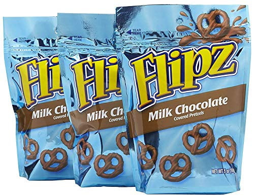 Flipz Milk Chocolate Covered Pretzels 5 Oz - 3 Pack