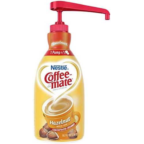Coffee Mate Coffee Creamer, Hazelnut, 1.5l Liquid Pump Bottle, Pack Of 1