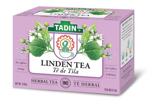 Tadin Herb & Tea Co. Linden Herbal Tea, Caffeine Free, 24 Tea Bags