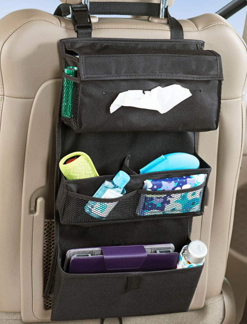 High Road Seatback Car Organizer With Tissue Holder