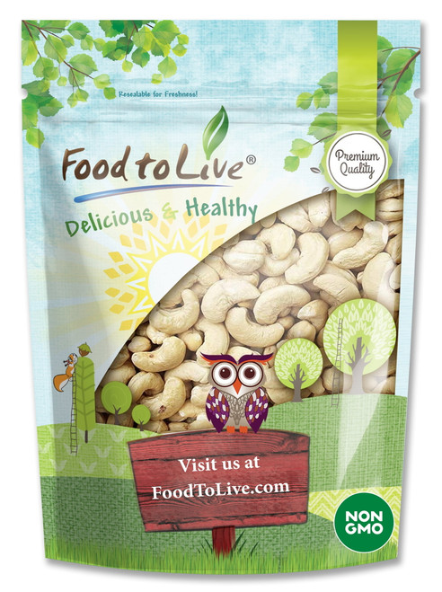 Whole Cashews W320, Non-gmo Verified, 2 Pounds — Raw, Kosher, Vegan — By Food To Live
