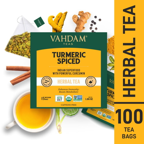 Vahdam, Turmeric Spiced Tea Bags (100 Count)