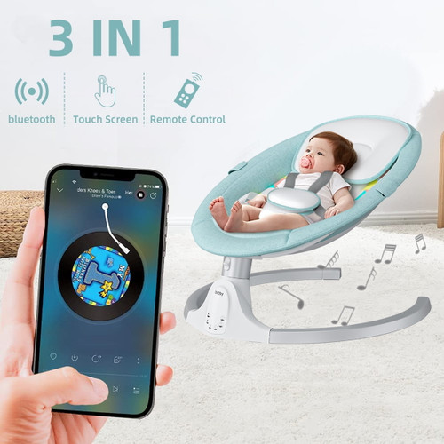 Baby Swing For Infants, Bluetooth Swing With Shaking Motions, Smooth, Aluminum Alloy+abs Classical