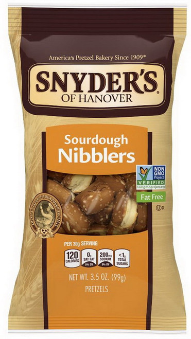 (price/case)snyder's Of Hanover Kosher Regular Nibbler Pretzel 3.5 Ounce Bag - 8 Per Case