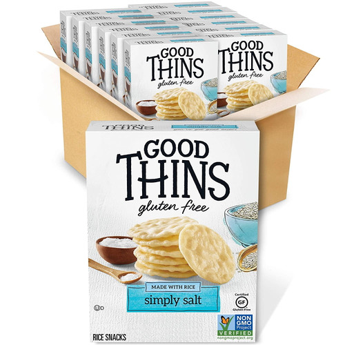 Good Thins Simply Salt Rice Snacks Gluten Free Crackers, 3.5 Ounce (pack Of 12)