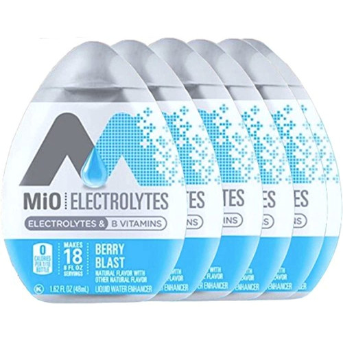 Mio Electrolytes Berry Blast B Vitamins Liquid Water Enhancer 1.62 Fl Oz (6)