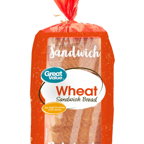 Great Value Wheat Sandwich Bread Loaf, 20 Oz