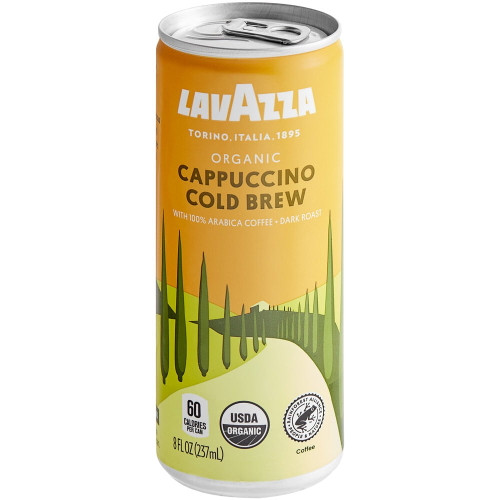 Lavazza Organic Cappuccino Cold Brew Coffee 8 Fl. Oz. - 12/case