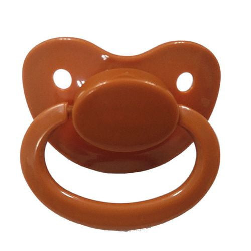 Akoada Adult Jumbo Pacifier Size Dummy For Adult Baby Silicone Pacifier(brown)