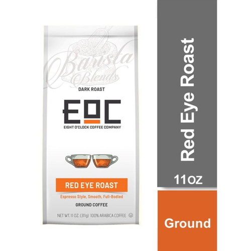Eight O'clock Barista Blends Red Eye Roast Dark Roast Ground Coffee, 11 Oz. Bag