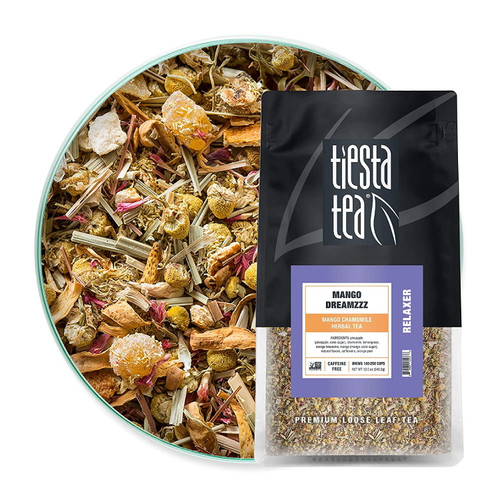 Tiesta Tea Mango Dreamzzz, Mango Chamomile Loose Leaf Herbal Tea, 12 Oz