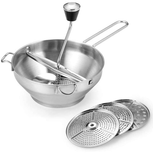 Stainless Steel Food Mixer Vegetable And Fruit Baby Food Vegetable And Fruit Jam Grinder Pressure Potato Device