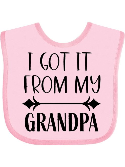 Inktastic I Get It From My Grandpa Gift Baby Boy Or Baby Girl Bib