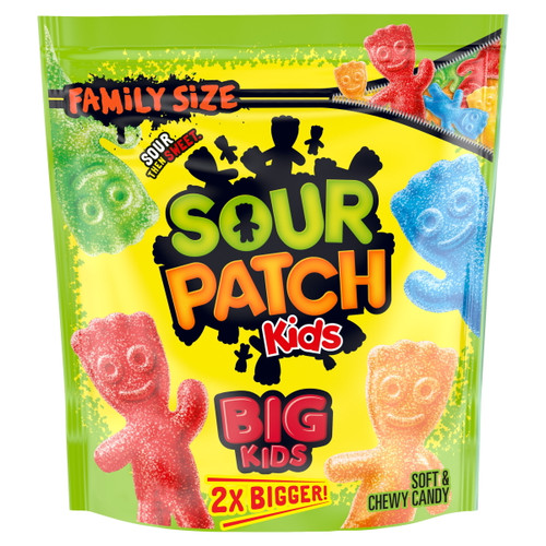 Sour Patch Kids Big Soft & Chewy Candy, Holiday Candy, Family Size, 1.7 Lb Bag