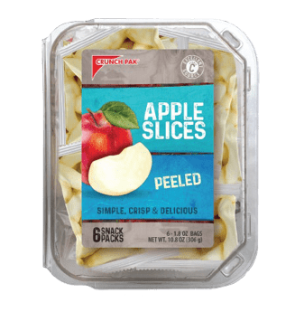 Crunch Pak Peeled Apple Slices, 2 Oz, 6 Count