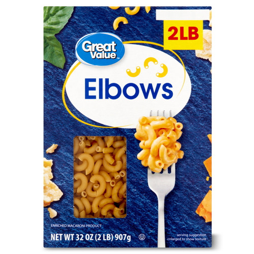 Great Value Elbows Pasta, 32 Oz