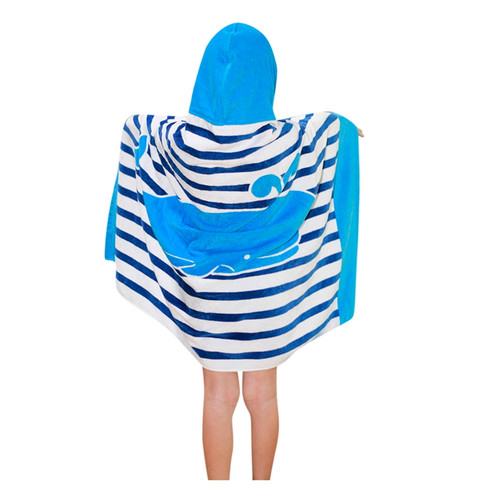 Valseel Kids Childrens Cartoon Hooded Swimming Beach Bath Towel Thicken Soft Cloak