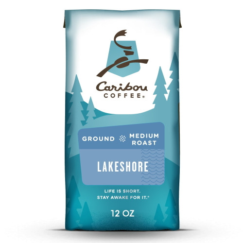 Caribou Coffee Lakeshore, Medium Roast Ground Coffee, 12 Oz Bag