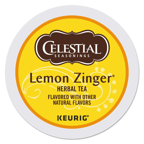 Celestial Seasonings Lemon Zinger Herbal Tea, K-cup Portion Pack For Keurig K-cup Brewers, 24-count