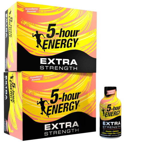 5 Hour Energy Extra Strength, Strawberry Banana, 24-1.93 Fl Oz Bottles
