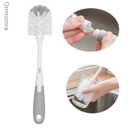 Ormromra Bottle Brush Cleaner, Water Bottles Cleaning Brushes With Long Handle, Flexible Bottle Washer Cup Scrubber & Round Bottle Scrub Brush
