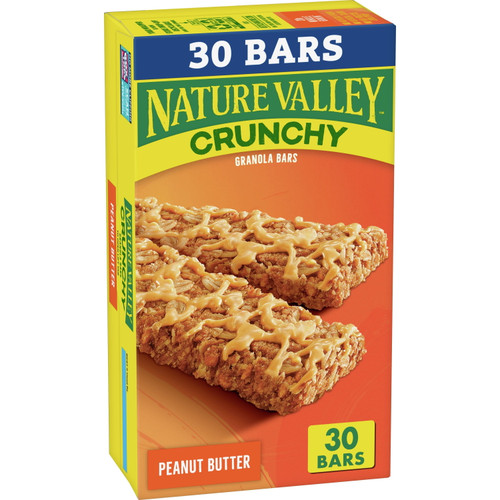 Nature Valley Crunchy Granola Bars, Peanut Butter, Family Pack, 30 Bars