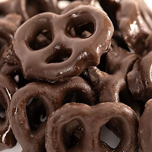 Crazyoutlet Dark Chocolate Covered Pretzels, Cocoa Dusted Almonds, Cocoa Powder Crunchy Roasted, Bulk Pack , 5 Lbs Bag