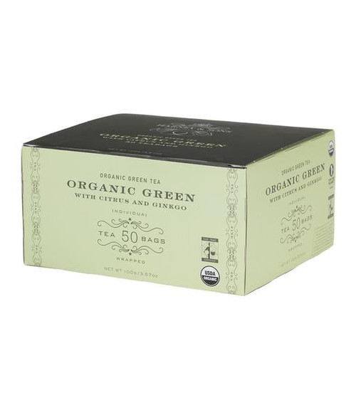 Harney & Sons, Organic Green With Citrus & Gingko, Organic Green Tea, 50 Ct