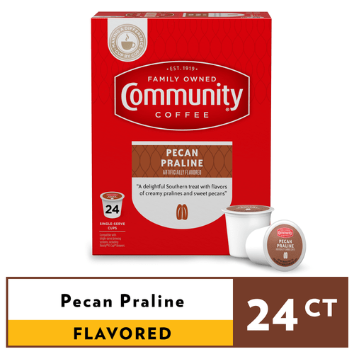 Community Coffee Pecan Praline Pods For Keurig K-cups 24 Ct