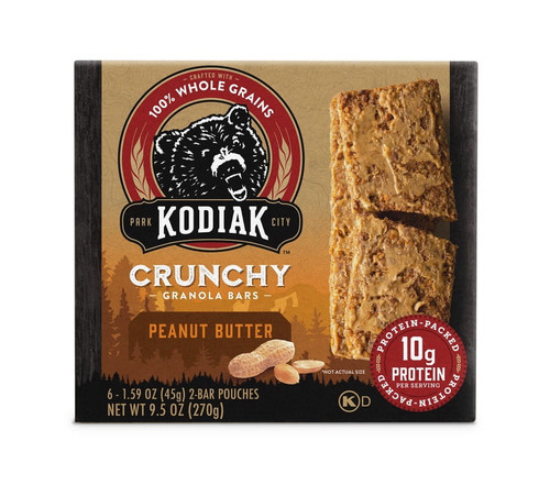 Kodiak Cakes 1541 Peanut Butter Crunchy Granola Bars 12-9.5 Ounce(price/case)